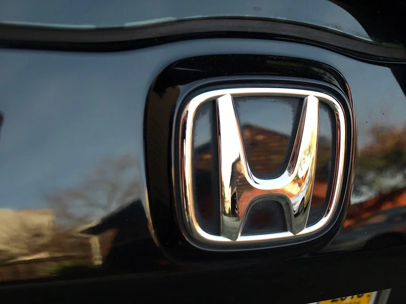 Honda logo on a black car