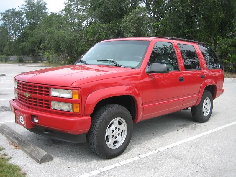 Red Chevy Tahoe