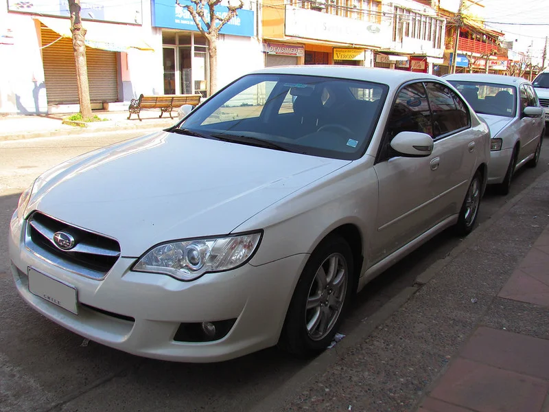 White Subaru Legacy