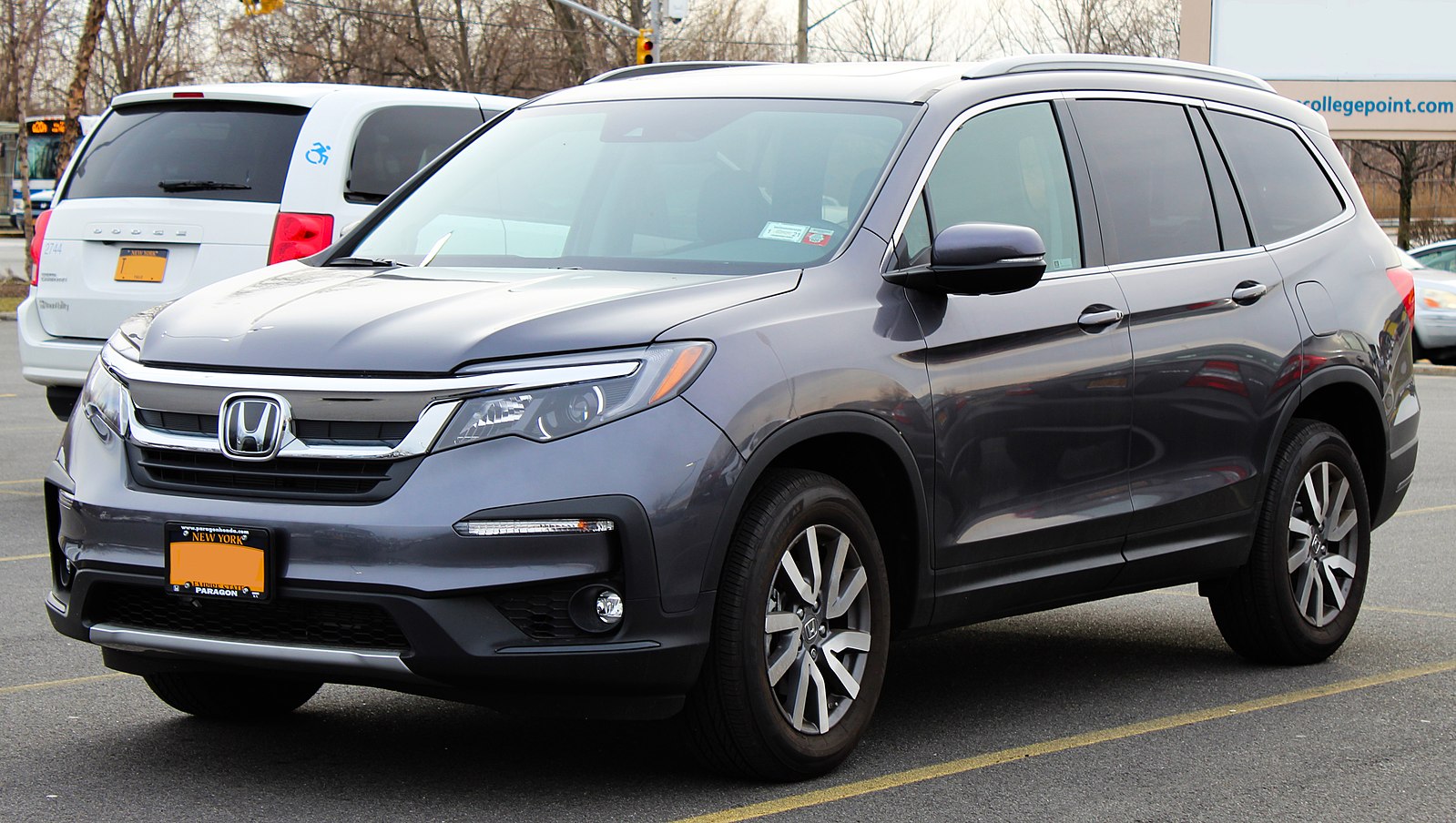 Honda Pilot in a parking lot