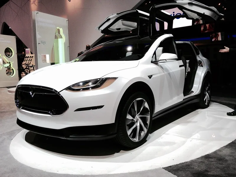 Tesla Model X in a showroom