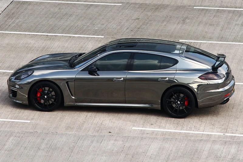 Silver Porsche Panamera