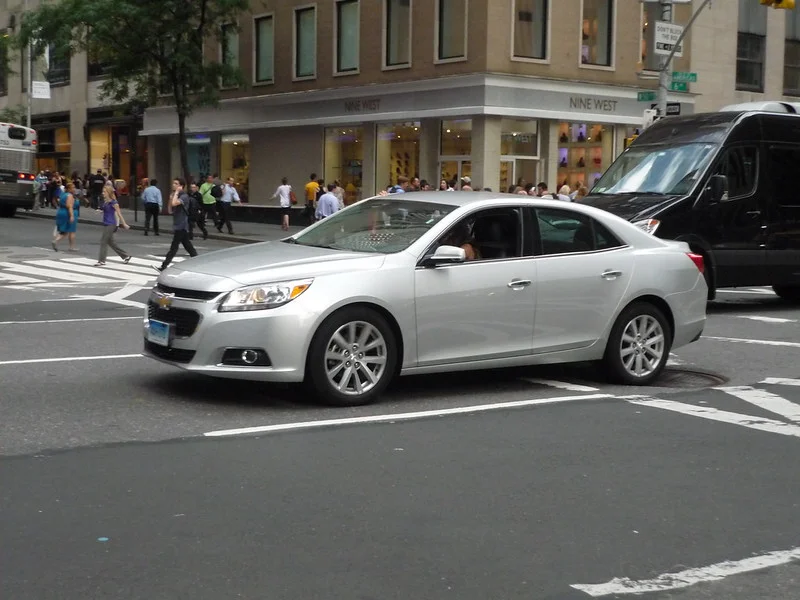 Silver Chevy Malibu