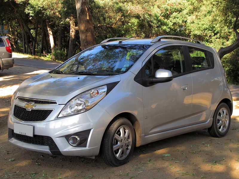 Silver Chevy Spark