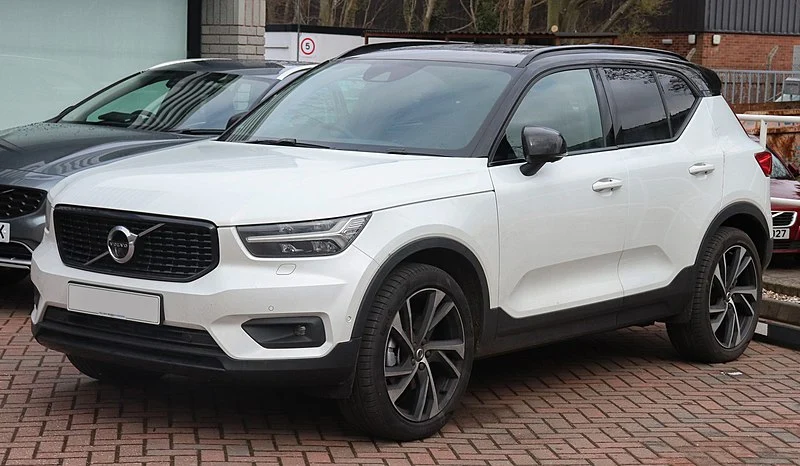 White Volvo XC40 in a lot