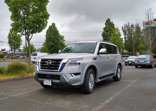 Silver Nissan Armada