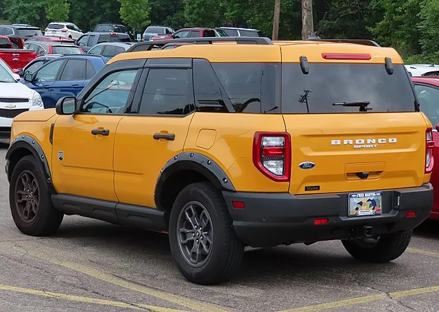 Yellow 2022 Ford Bronco