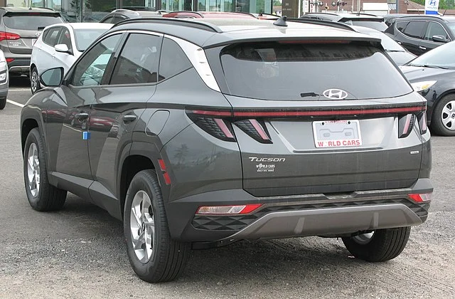 Rear of a 2022 Hyundai Tucson
