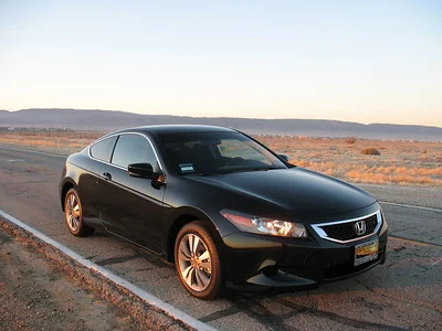 Black Honda Accord in the desert