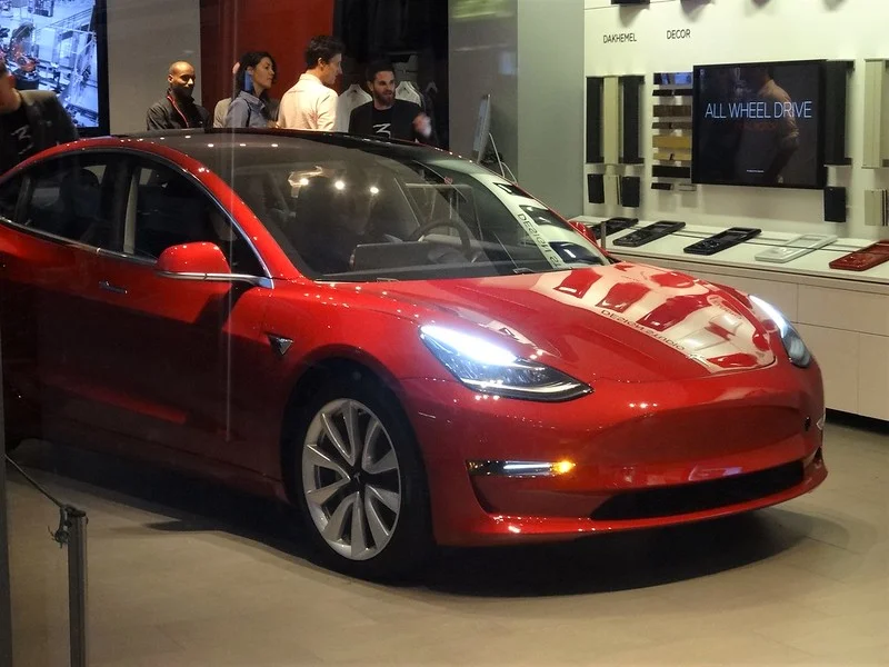 Red Tesla Model 3