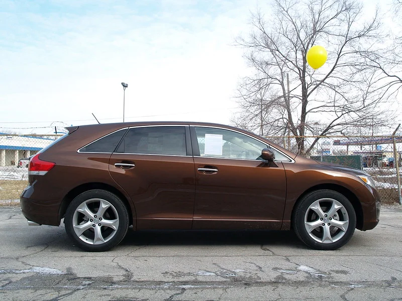 Brown Toyota Venza in a lot