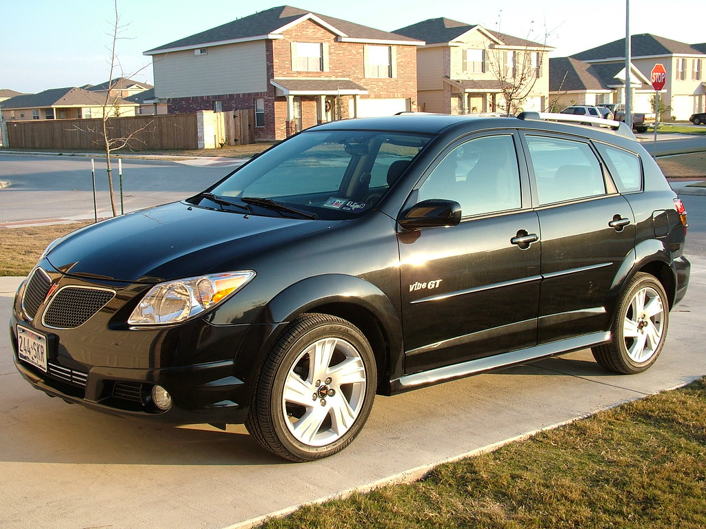 Pontiac Vibe in the woods