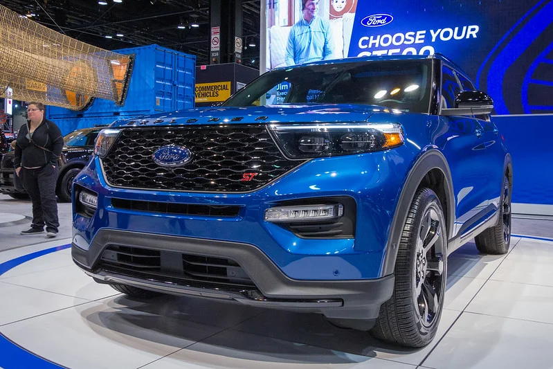 2020 Ford Explorer in a showroom