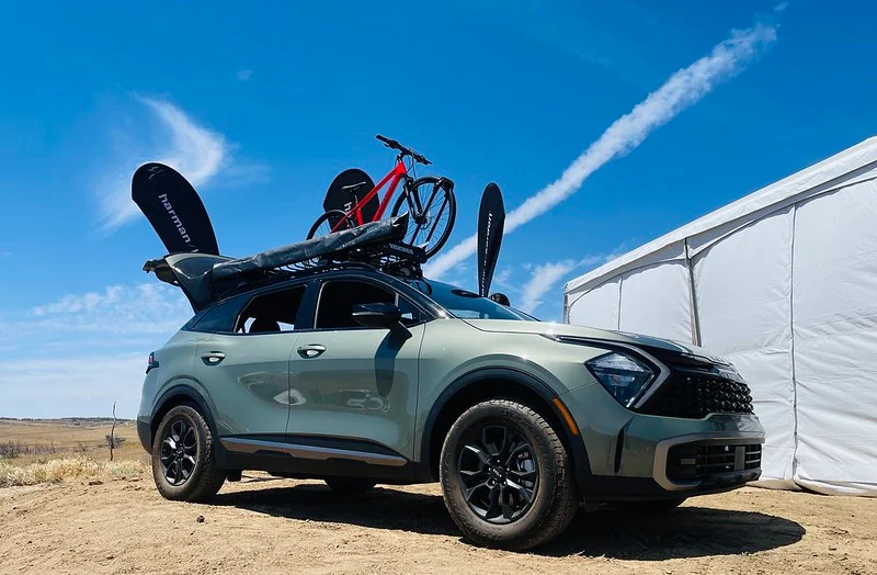 2023 Kia Sportage with a bike rack