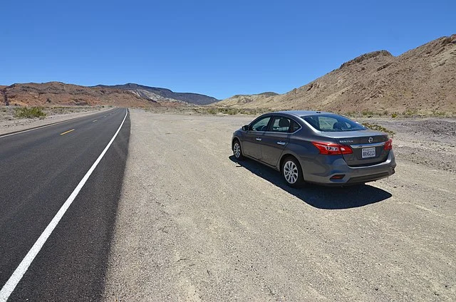 2019 Nissan Sentra in the desert