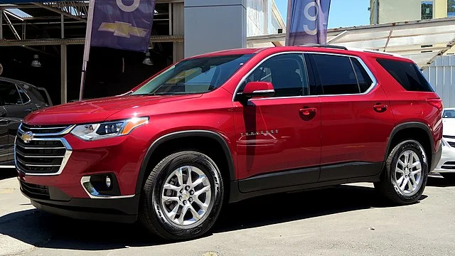 Red Chevy Traverse