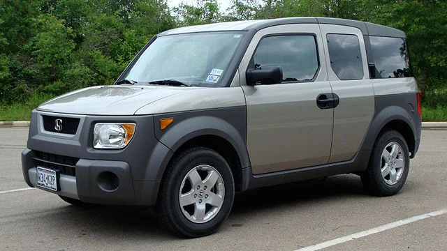 Honda Element in a parking lot