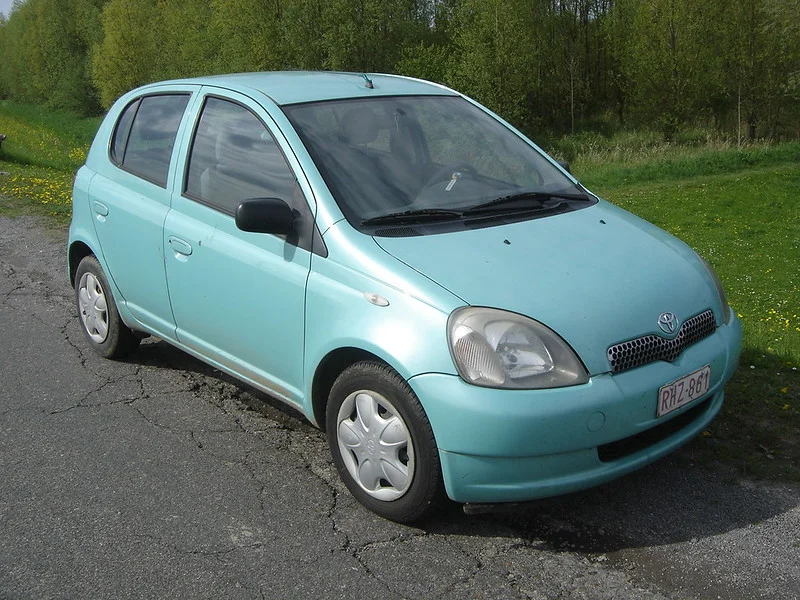 Blue Toyota Yaris 