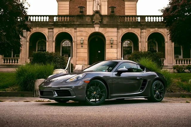 Silver Porsche Cayman