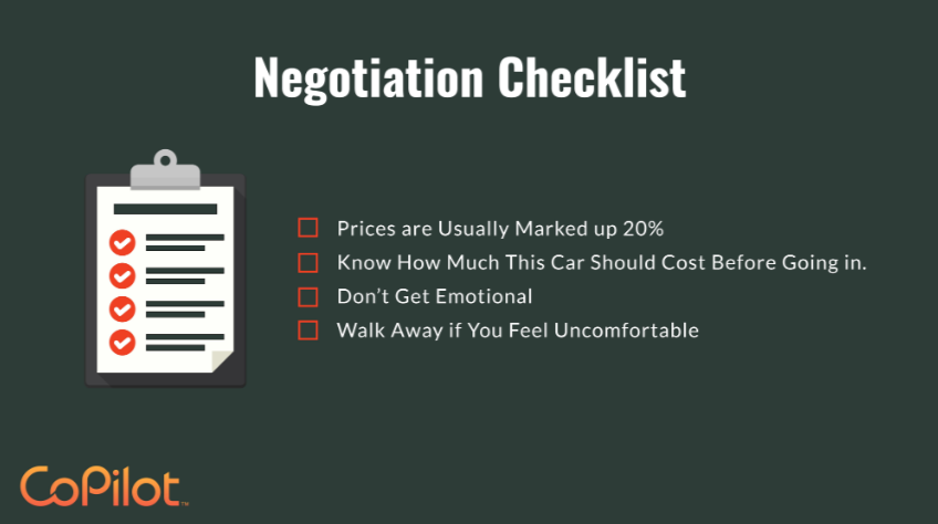 car negotiation checklist