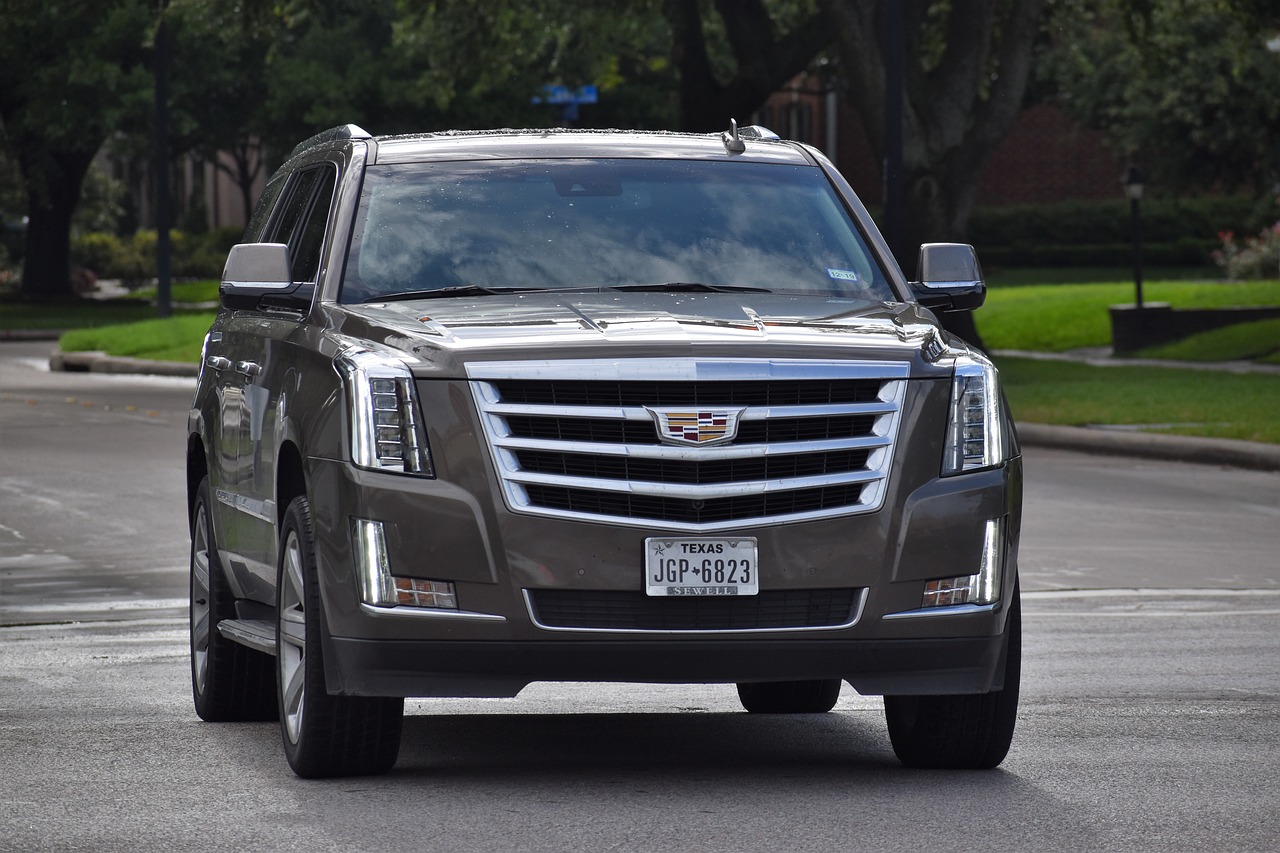 Silver Cadillac Escalade