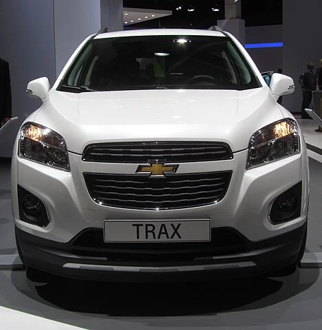 Front of a white Chevy Trax