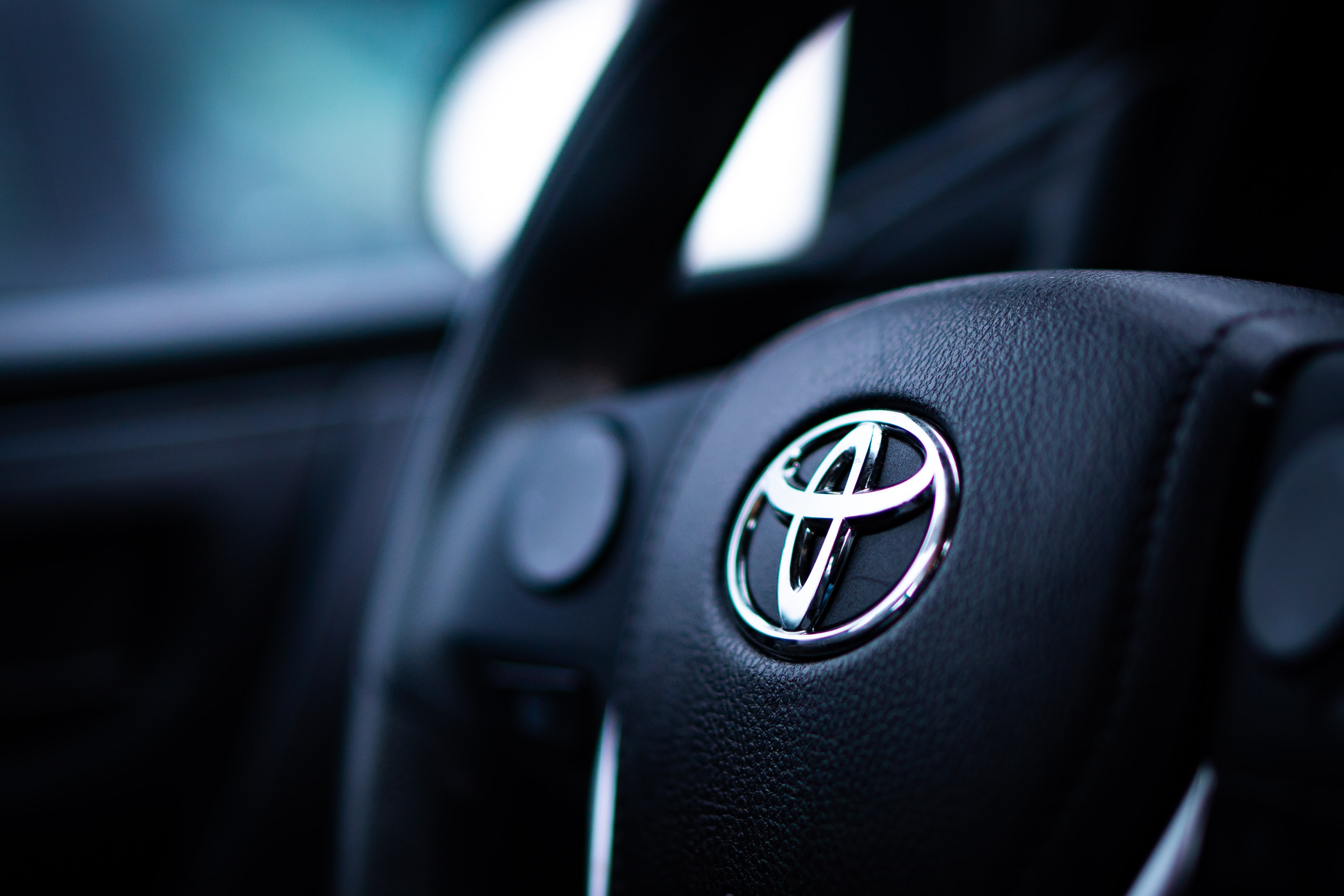 steering wheel of a toyota