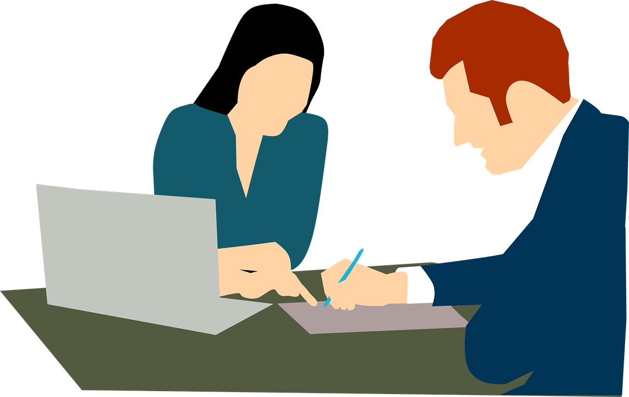 Graphic of a person asking questions about paperwork