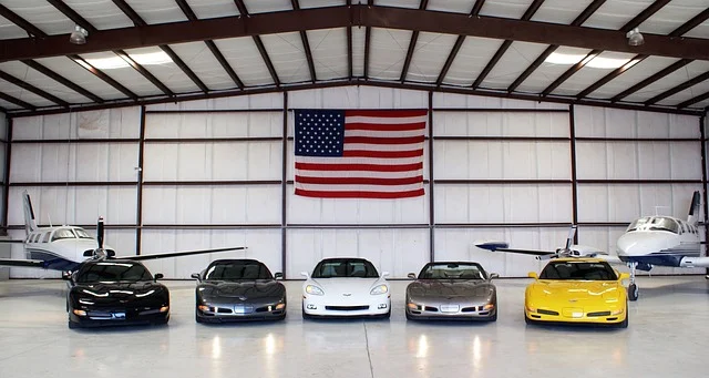 Chevy Corvettes in a garage