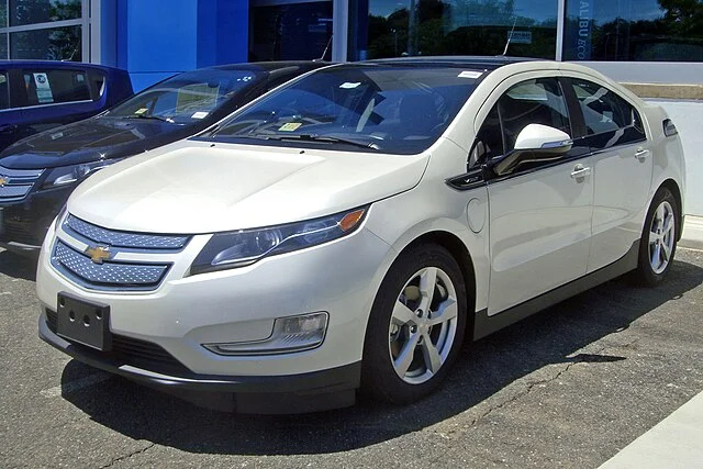 White Chevy Volt