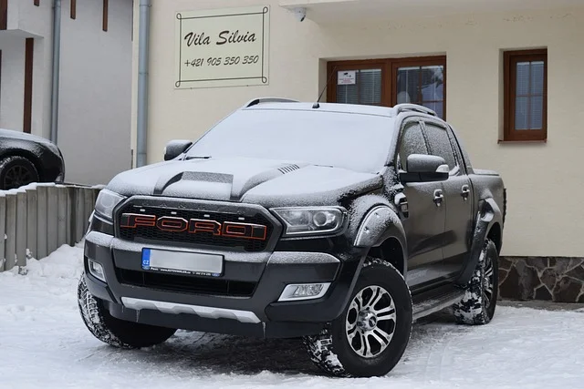 Ford Ranger in the snow