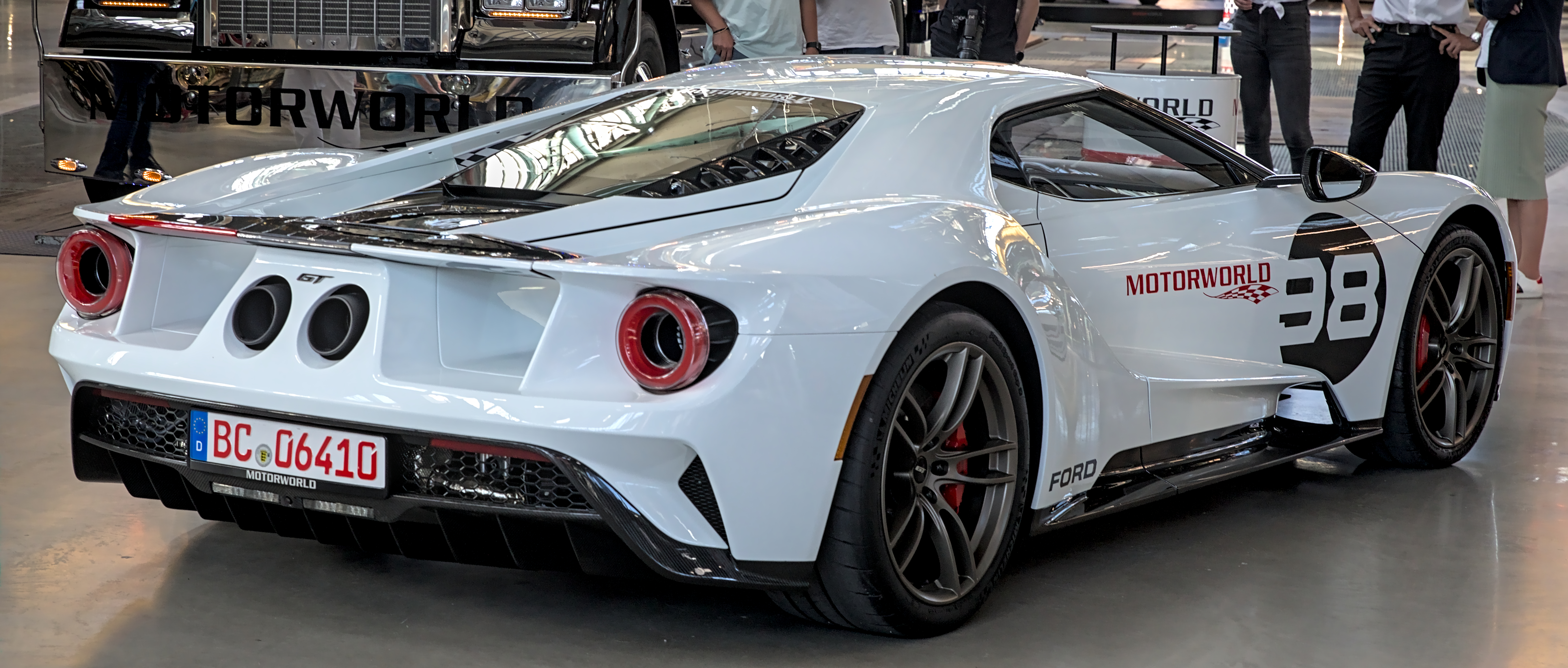 2021 Ford GT in a showroom