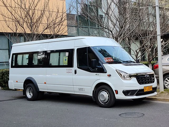 White Ford Transit