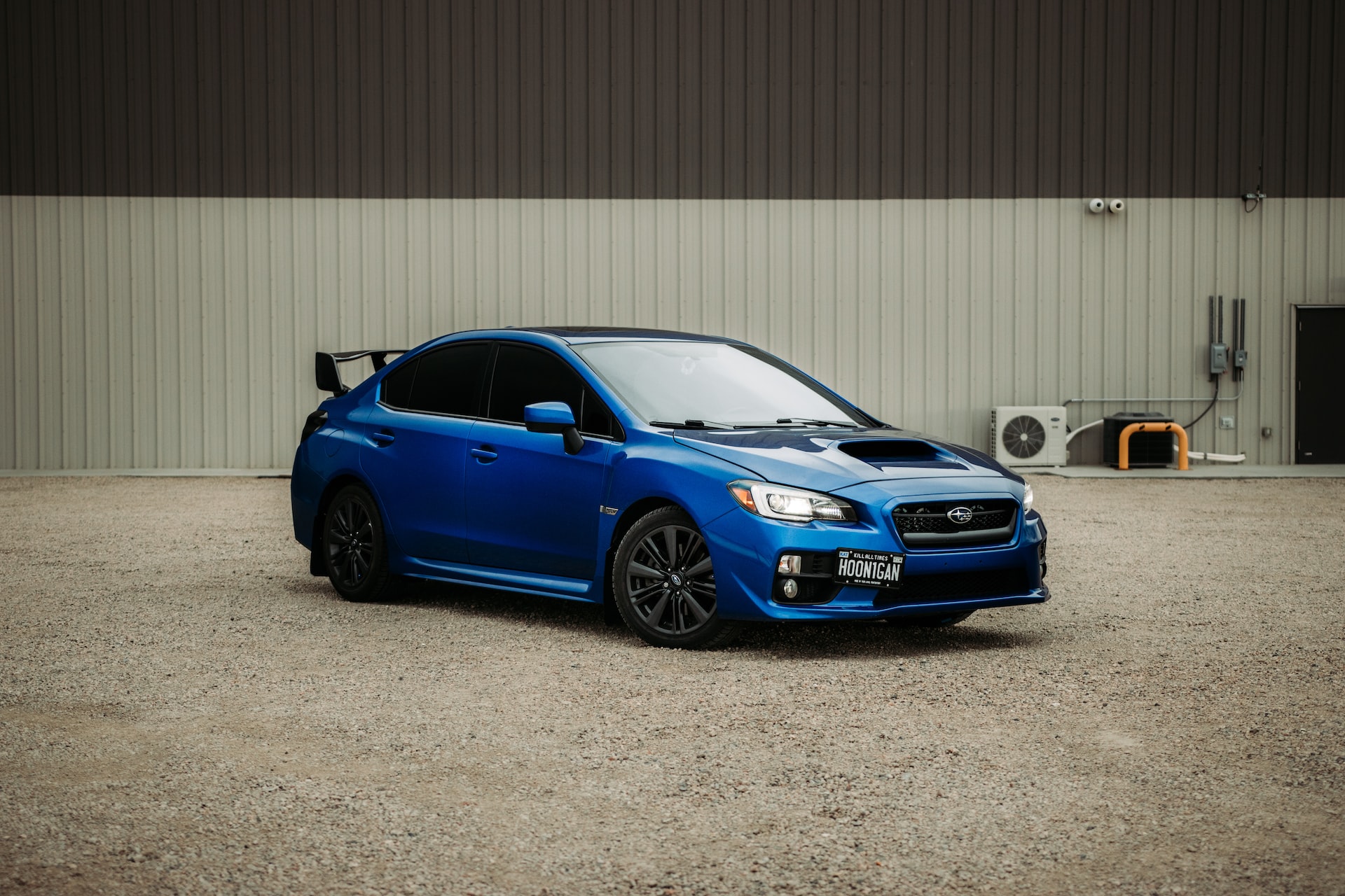 blue Subaru WRX