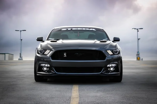 black shelby car on a road