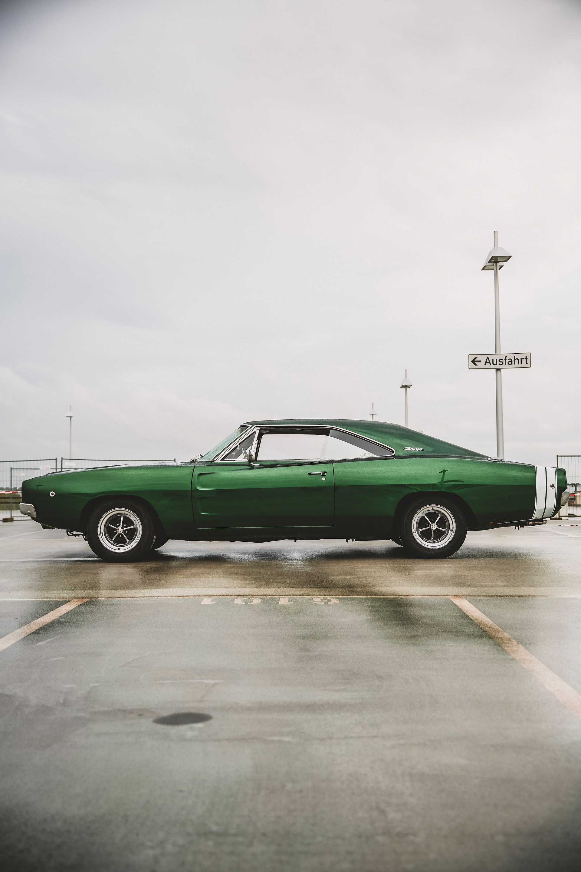 green dodge challenger