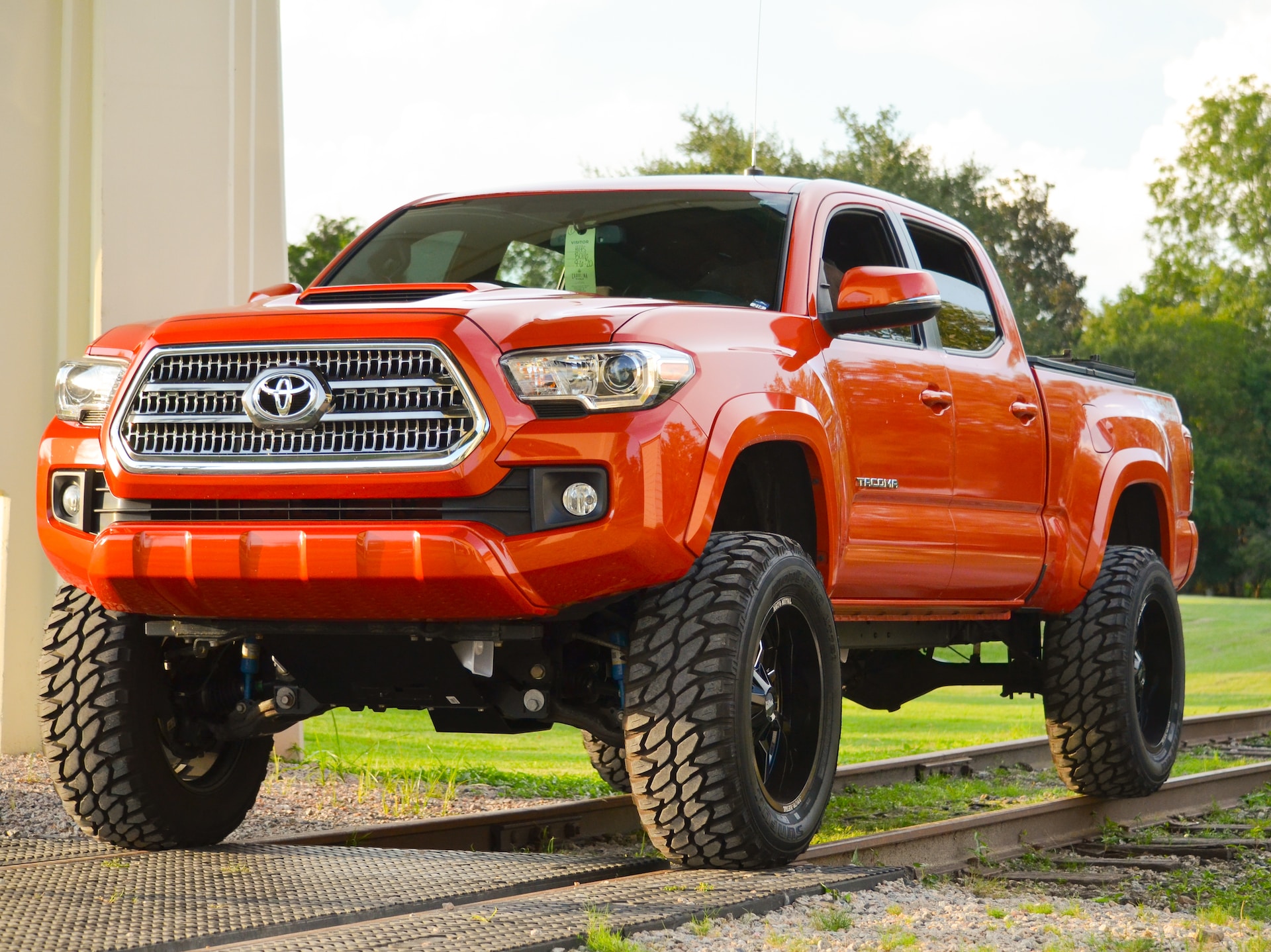 red Toyota Tacoma