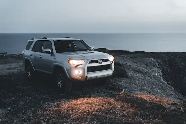 Toyota 4Runner on a cliff overlooking the ocean