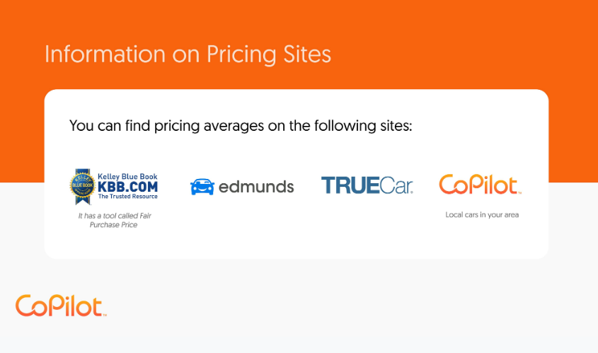 where to get car pricing--from copilotsearch.com