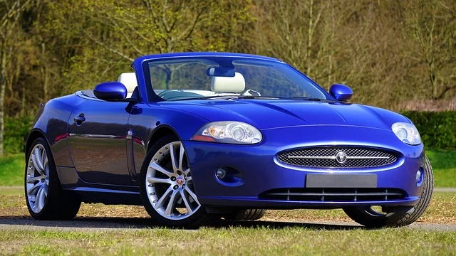 Blue Jaguar XK