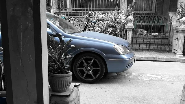 Silver Nissan Sentra parked on a street
