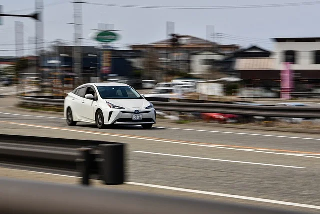 Toyota Prius on a road