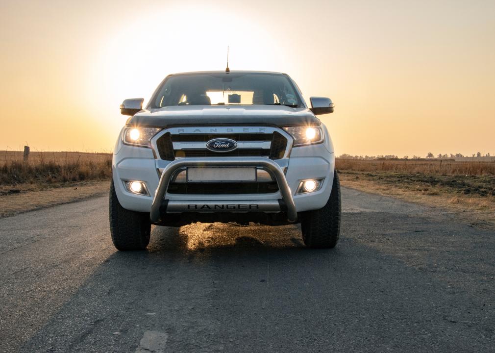 ford ranger truck at sunset