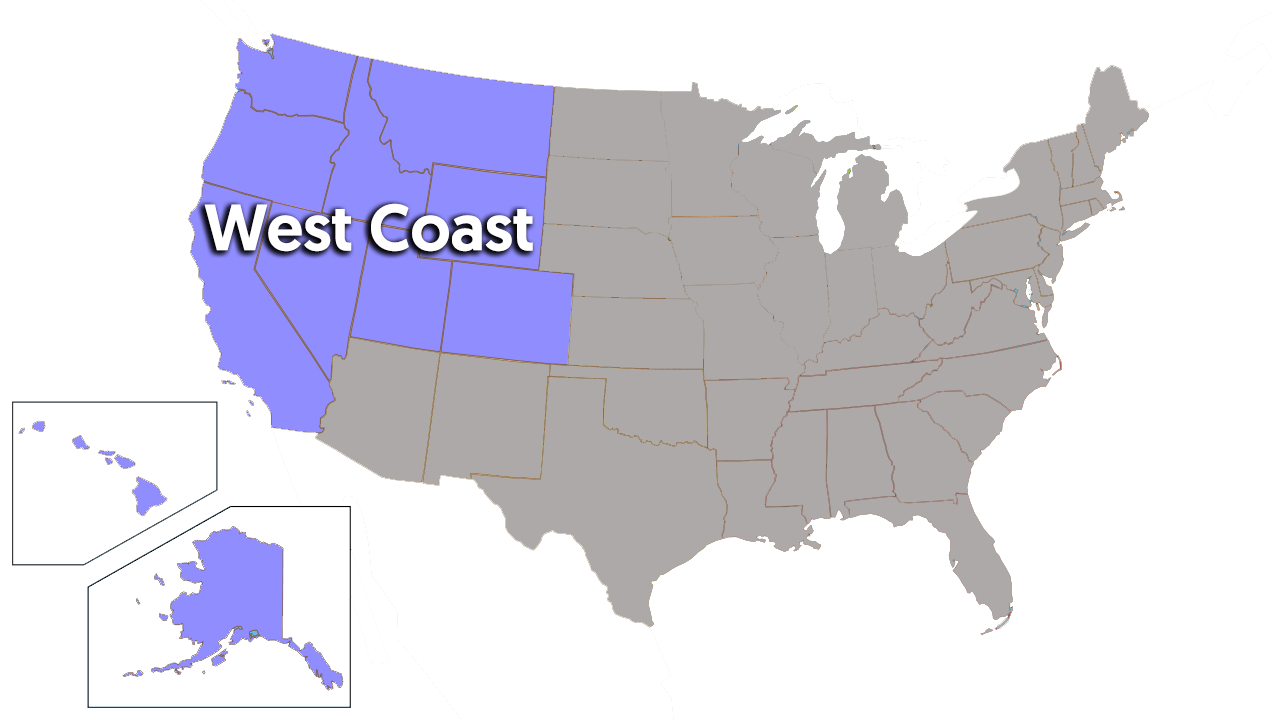 west coast states
