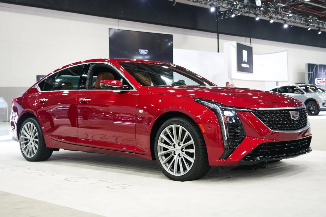 red 2025 cadillac ct5 reveal